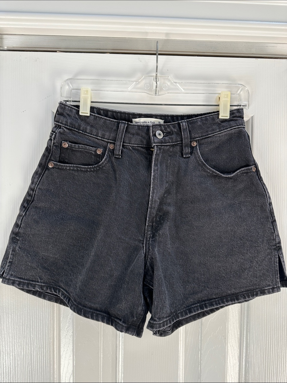 Abercrombie and Fitch high-Rise Black Denim Women’s Shorts